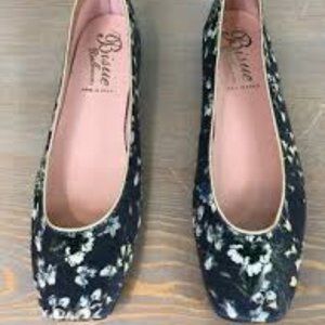 Anthropologie Bisue Ballerinas Blue Floral 7